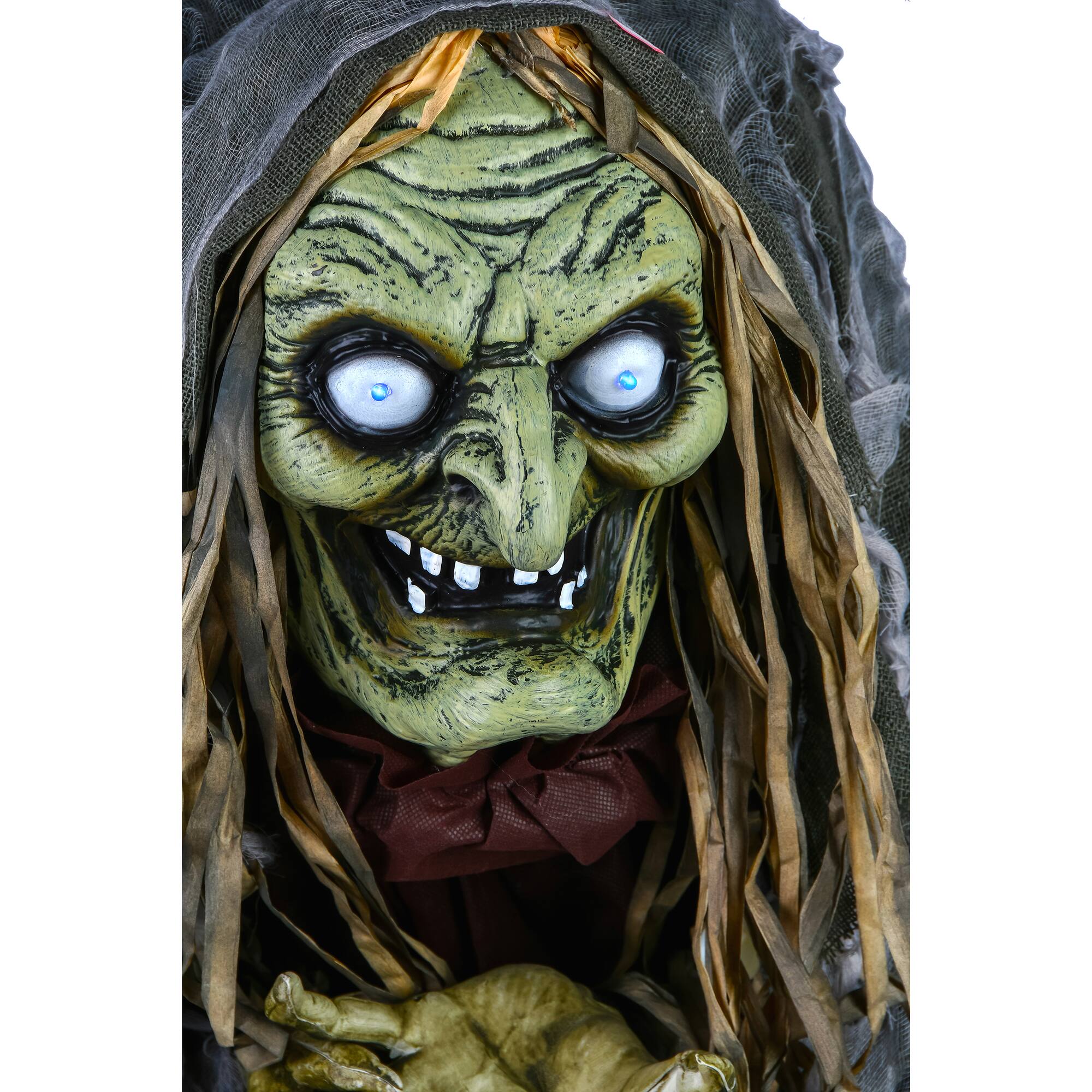 59" Halloween Sound Activated Animated Green Witch